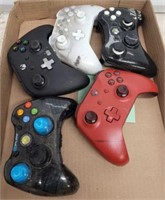 GROUP OF X BOX CONTROLLERS