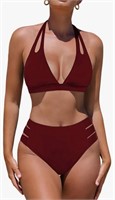 2Pc XL Hilinker Bikini Sets for Women High Waisted