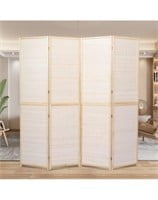 4 Panel Bamboo Room Divider, 6 FT Tall folding