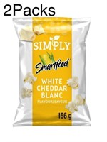 2Packs Smartfood Simply White Cheddar Popcorn,