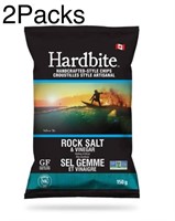 2Packs Hardbite Rock Salt And Vinegar Chips 150g