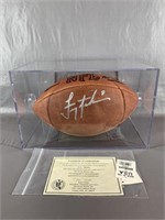 A Signed NFL Troy Aikman Football In Case With COA