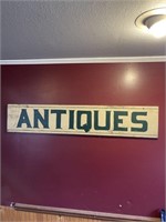 Wood antiques sign