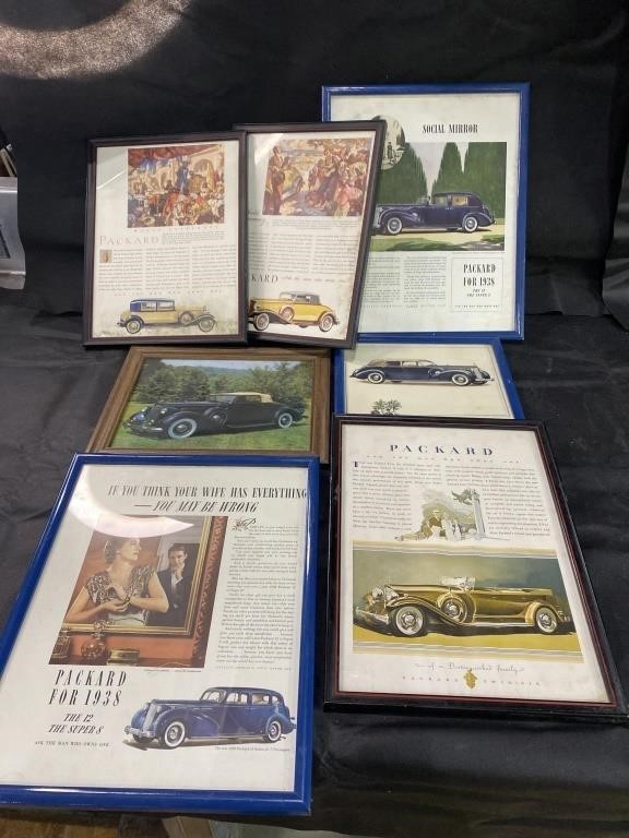 Framed VTG Automobile Advertisements