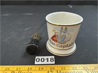 Antique "The Captian" Shaving Mug & Brush