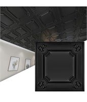 Art3d Drop Ceiling Tiles 24x24 in Black 12 pack