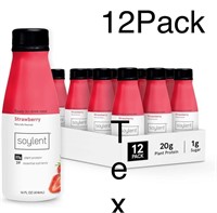 12Pack Soylent Strawberry Meal Replacement S