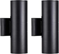 Tipace Black Modern Outdoor Porch Lights up Down L
