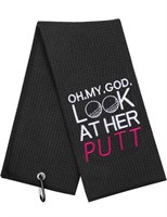 Funny Golf Towel, Oh My God Look at Her Putt -