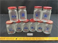 Large Glass Spice Jars w/ Lids