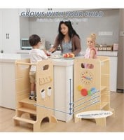 4in1 adjustable toddler tower and learning toy