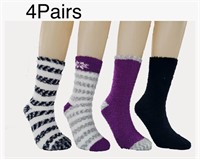 4Pair One Size Amazon Essentials Fluffy Comfy