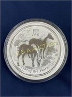 2014 1 KILO SILVER "YR OF THE HORSE"2PDS SILVER