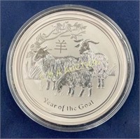 2015 1 KILO SILVER "YR OF THE GOAT"2PDS SILVER