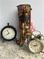 Wine Cork Boot & Clocks
