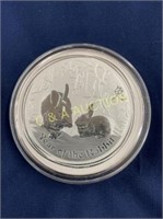 2011 1 KILO SILVER "YR OF THE RABBIT"2PDS SILVER