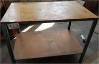 Steel Base Work Table 4’ w X 30” d X 37” t