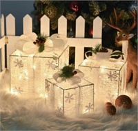 LIGHT UP CHRISTMAS INDOOR/OUTDOOR GIFT BOXES