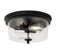 Round Flush Mount, Ceiling Light with Clear Glass