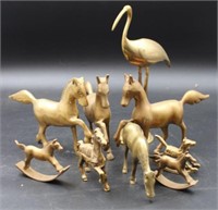 COLLECTION OF VINTAGE BRASS HORSES