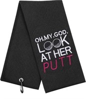 FUNNY GOLF TOWEL - LOOK AT HER PUTT