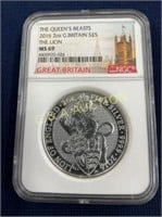 2016 2 OZ SILVER QUEENS BEASTS "LION"