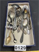 Silver Plated Flatware/Souvenir Spoons