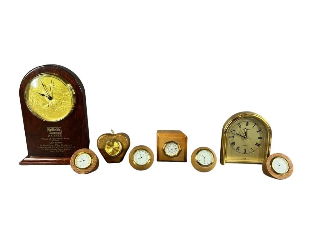 A Collection Of Clocks. All Untested. Seiko,