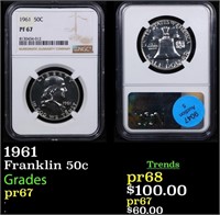 Proof NGC 1961 Franklin Half Dollar 50c Graded pr6