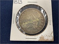 1813 50C SILVER CAPPED BUST