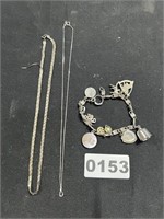Marked Sterling Necklaces, Some Charms