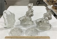 Glass figurines & candleholders