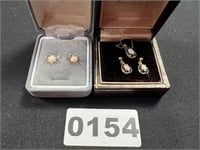 Jewelry Sets-14k Earrings, Opal Set