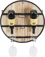 EXCELLO GLOBAL PRODUCTS Wooden Wall Mounted Wine R