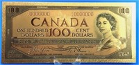 Gold Foil $100 1954