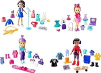 Polly Pocket Travel Toy Playset with Four