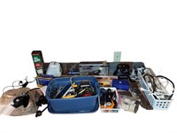 A Collection Of Tools, Worx Blower, Flashlights,