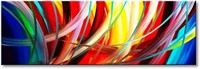 Acrylic Painting  Abstract Art (48 W x 16 H)