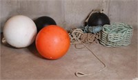 BUOYS AND FISHING ROPE
