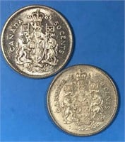 1961 & 1964 Silver Half Dollars
