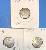 1918-1920 Silver Dimes