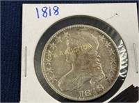 1818 50C SILVER CAPPED BUST
