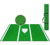 Baseball batting mat with anti slip backing