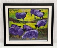 Signed & Numbered Print "Purple Sheep" 99/500 By S