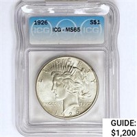 1926 Silver Peace Dollar ICG MS65