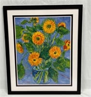 Signed & Numbered Print "Teddy Bear Sunflower" 64/