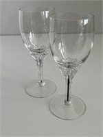 Mouthblown Black Vein Crystal Sherry Glasses