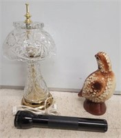 LAMP AND MAG LIGHT, DECANTER