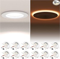 12 Pack 5/6 Inch LED Can Lights with Night Light,