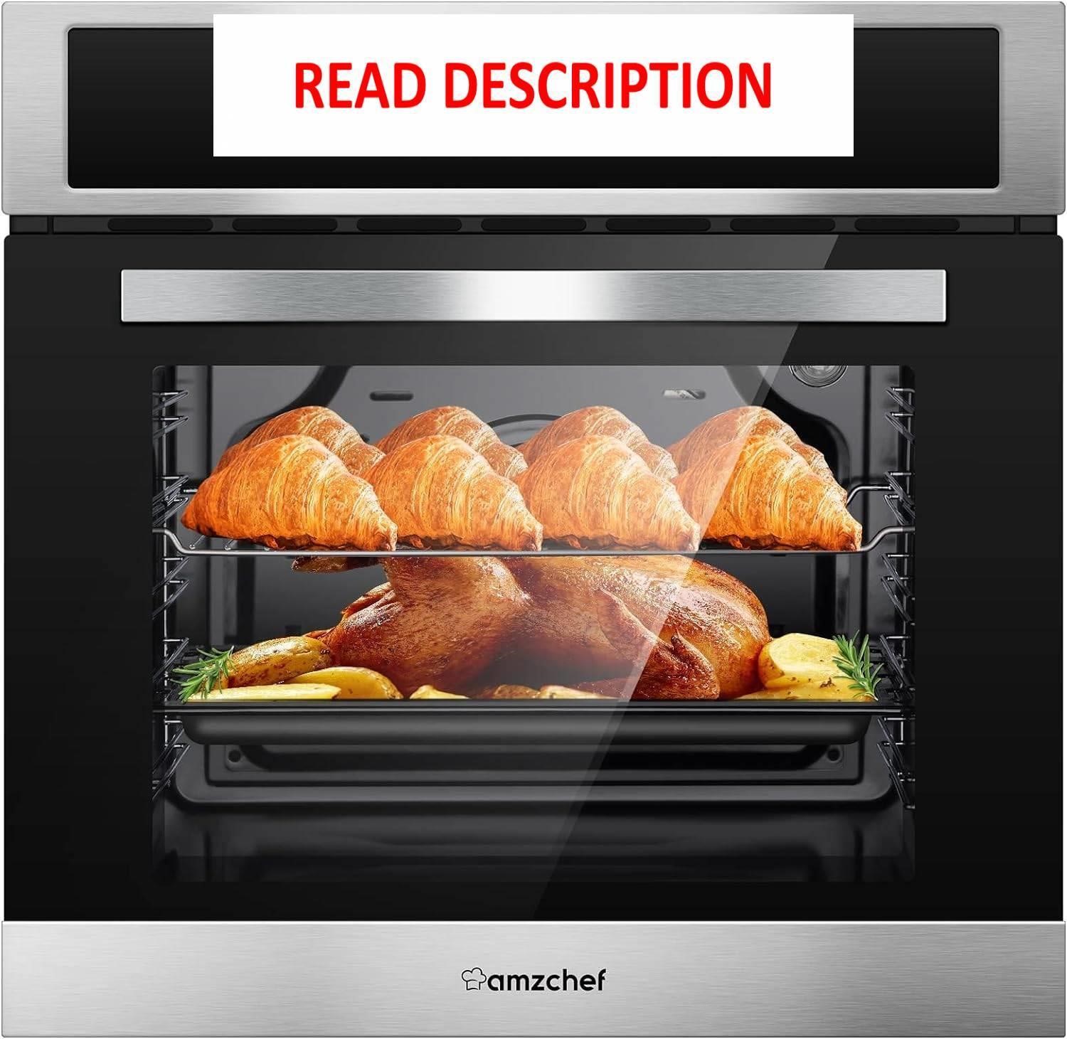 AMZCHEF 24 Oven  11 Functions  2.5Cu.f  Steel